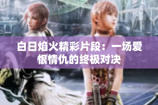 白日焰火精彩片段：一场爱恨情仇的终极对决