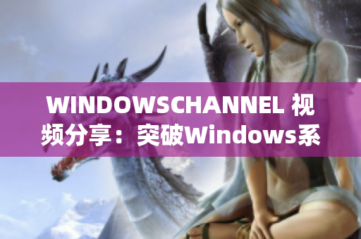 WINDOWSCHANNEL 视频分享：突破Windows系统使用技巧
