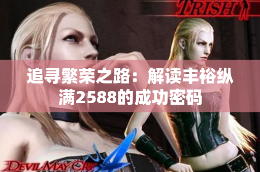 追寻繁荣之路：解读丰裕纵满2588的成功密码