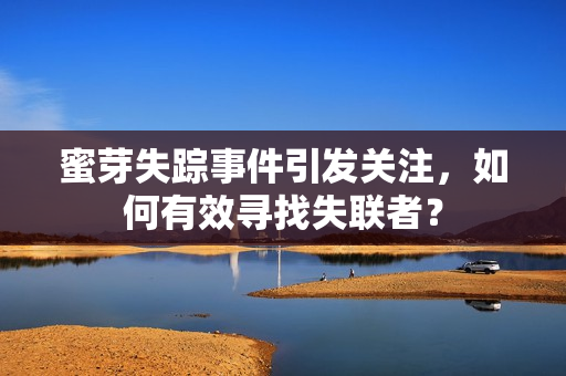 蜜芽失踪事件引发关注，如何有效寻找失联者？