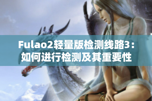 Fulao2轻量版检测线路3：如何进行检测及其重要性