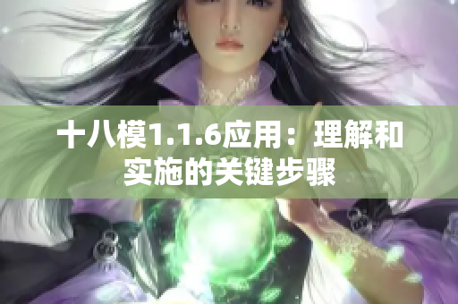 十八模1.1.6应用：理解和实施的关键步骤