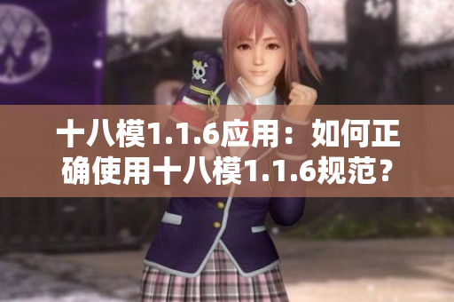 十八模1.1.6应用：如何正确使用十八模1.1.6规范？