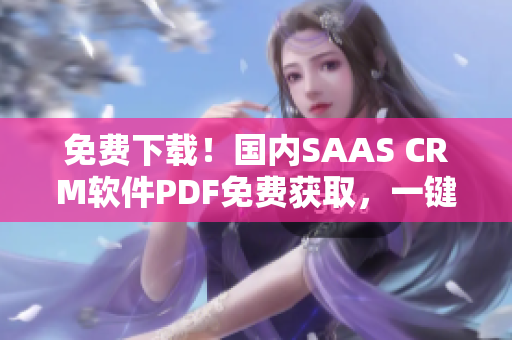 免费下载！国内SAAS CRM软件PDF免费获取，一键下载，随时学习~