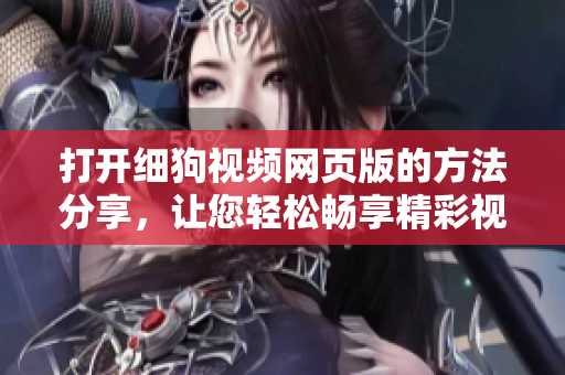 打开细狗视频网页版的方法分享，让您轻松畅享精彩视频