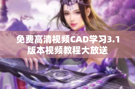 免费高清视频CAD学习3.1版本视频教程大放送