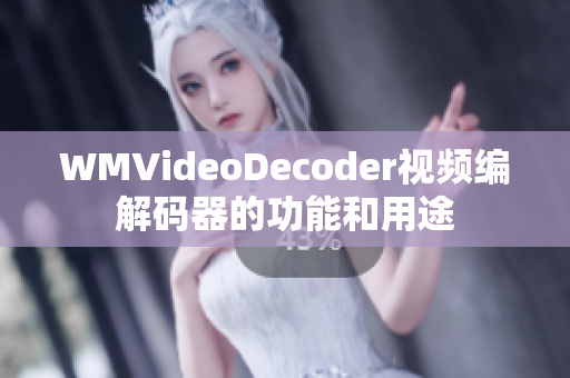 WMVideoDecoder视频编解码器的功能和用途