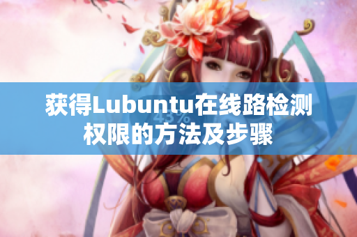 获得Lubuntu在线路检测权限的方法及步骤