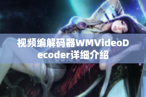 视频编解码器WMVideoDecoder详细介绍