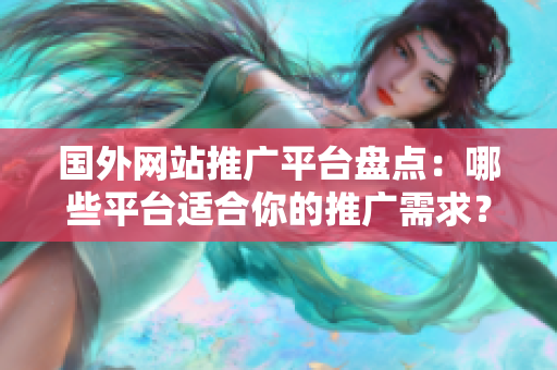 国外网站推广平台盘点：哪些平台适合你的推广需求？