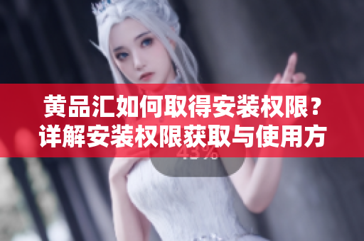 黄品汇如何取得安装权限？详解安装权限获取与使用方法